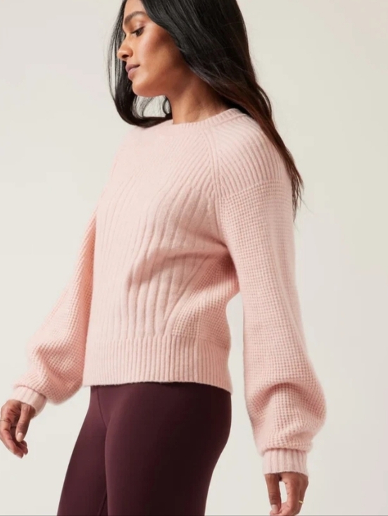 Athleta Sweaters - Athleta Layover Crew Sweater Orchid Pink Wool Womens Size Small